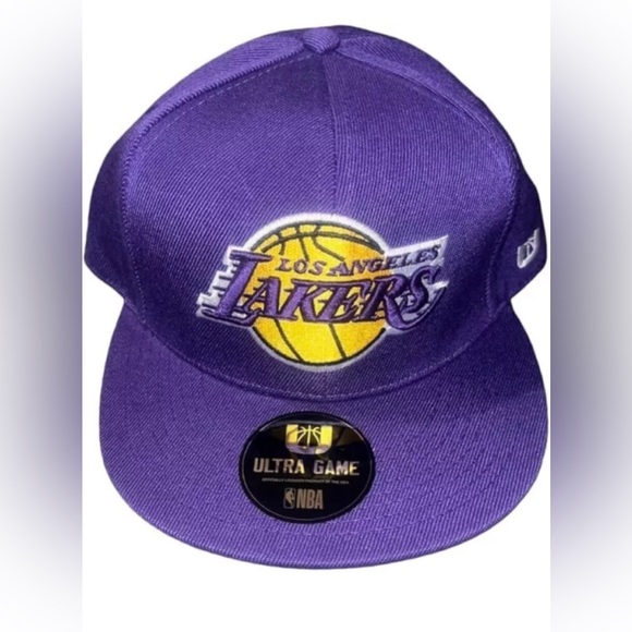Los Angeles Lakers Cap Mens ULTRA GAME Snapback NBA Purple OSFM Official Hat NWT - Picture 1 of 5